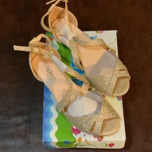 Gold Glitter Women's Heels